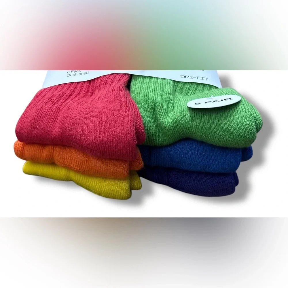 Kids Nike Dri-FIT Performance Plus Cotton Cushioned Socks 12 Pairs Multicolor